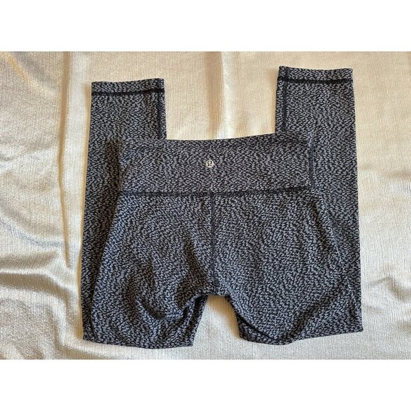 Lululemon Wunder Under Crop III Pant In Digi Pixie Black Pitch Grey Size 4 Gym - Picture 8 of 12